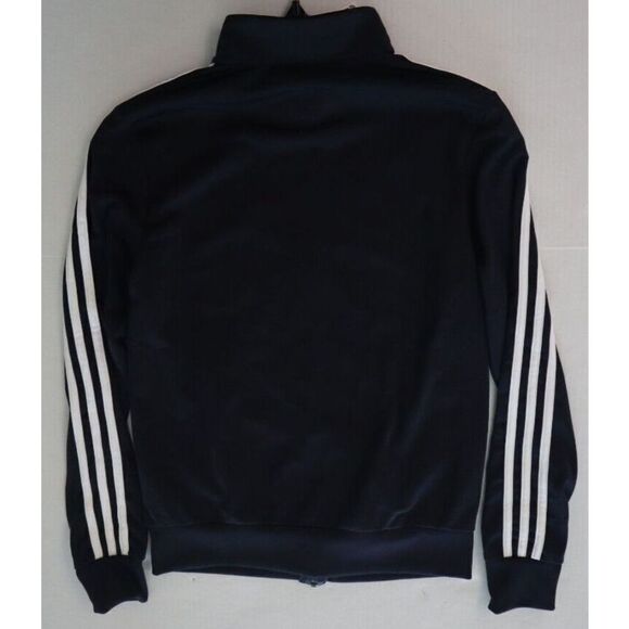adidas DU0665 Women's Sz XS Black/White Essentials 3-Stripes Tricot Jacket - Picture 6 of 8